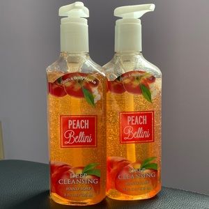 Bath & Body Works Peach Bellini deep cleansing hand soaps.